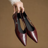 Élodie Marais | Hollow Out Leather Flats