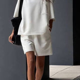 Soft Form | Oversized Lounge Tee and High Waist Shorts Set