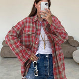 Arden Plaid | Relaxed Cotton Overshirt with Chest Pockets