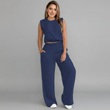Luminara Ease | Sleeveless Wide Leg Two Piece Set