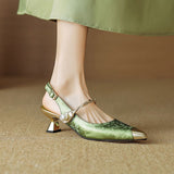 Savanna | Pearl Strap Kitten Heel Pumps