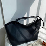 Pure Carry | Minimal Soft Leather Tote with Large Capacity