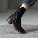 Virezza | Block Heel Boots Sleek Everyday Structure