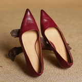 Cavelle | Leather Kitten Heel Pumps Refined Timeless Elegance