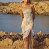 Seraphino | Floral Strapless Maxi Dress