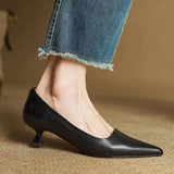 Cavelle | Leather Kitten Heel Pumps Refined Timeless Elegance