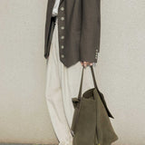 Amalfi | Suede Bucket Tote Spacious Timeless Essential