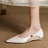 Élodie Marais | Hollow Out Leather Flats