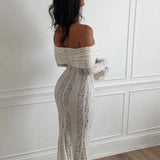 Natas | Lace Off Shoulder Maxi Gown