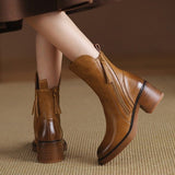 Virezza | Block Heel Boots Sleek Everyday Structure