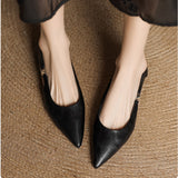 Élodie Marais | Hollow Out Leather Flats