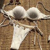 Calypso Tide | Shell Embellished Balconette Bikini Set