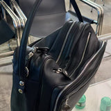 Luna Zip | Crescent Shoulder Bag with Silver Accents