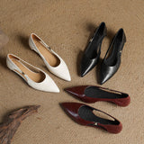 Élodie Marais | Hollow Out Leather Flats