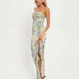 Seraphino | Floral Strapless Maxi Dress