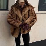 Luxe Essence | Plush Faux Fur Coat with Longline Silhouette