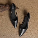 Élodie Marais | Hollow Out Leather Flats