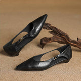 Élodie Marais | Hollow Out Leather Flats