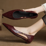 Élodie Marais | Hollow Out Leather Flats