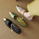 Savanna | Pearl Strap Kitten Heel Pumps