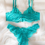 Isla Teal | Lace Underwire Lingerie Set