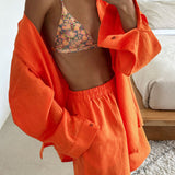 Lidian | Linen Shirt and Shorts Set