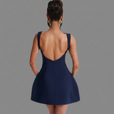 Camille Éloise | Boat Neck A Line Mini Dress