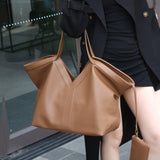 Valencia | Oversized Leather Tote with Structured Handles