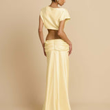Solaria Évette | Cut Out Wedding Guest Maxi Dress