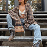 Rowan Plaid | Oversized Button Up Shirt with Chest Pockets