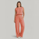 Luminara Ease | Sleeveless Wide Leg Two Piece Set