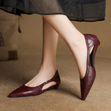 Élodie Marais | Hollow Out Leather Flats