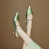 Savanna | Pearl Strap Kitten Heel Pumps