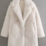 Ivory Luxe | Ultra Soft Faux Fur Coat with Timeless Fit