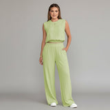 Luminara Ease | Sleeveless Wide Leg Two Piece Set