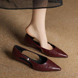 Élodie Marais | Hollow Out Leather Flats