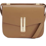 Obsidian Form | Structured Black Leather Shoulder Bag with Gold Clasp