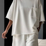 Soft Form | Oversized Lounge Tee and High Waist Shorts Set