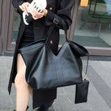 Valencia | Oversized Leather Tote with Structured Handles