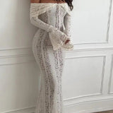 Natas | Lace Off Shoulder Maxi Gown