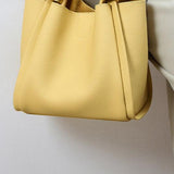 Aurelia Bucket | Structured Leather Tote with Gold Accents