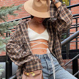 Rowan Plaid | Oversized Button Up Shirt with Chest Pockets