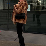 Luxe Essence | Plush Faux Fur Coat with Longline Silhouette