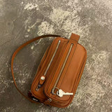 Luna Zip | Crescent Shoulder Bag with Silver Accents