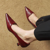 Cavelle | Leather Kitten Heel Pumps Refined Timeless Elegance