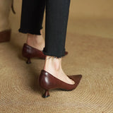 Cavelle | Leather Kitten Heel Pumps Refined Timeless Elegance