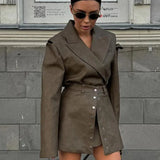 Calisse | Tailored Blazer and High Waist Mini Skirt Set