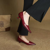 Cavelle | Leather Kitten Heel Pumps Refined Timeless Elegance