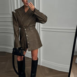 Calisse | Tailored Blazer and High Waist Mini Skirt Set