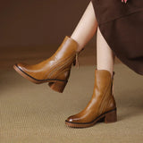 Virezza | Block Heel Boots Sleek Everyday Structure